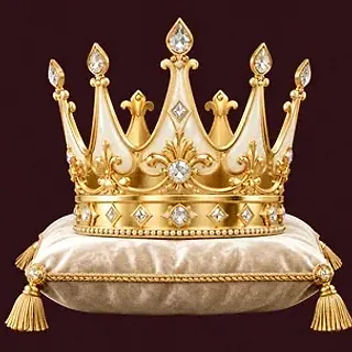Gold crown on cushion — Amon