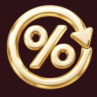 Gold percent symbol — Amon