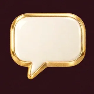Gold speech bubble — Amon