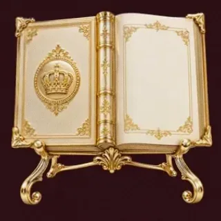 Ornate open book — Amon
