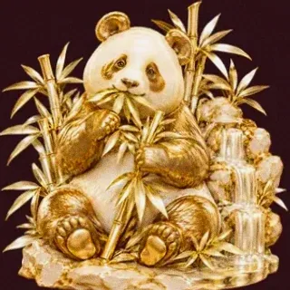 Panda eating bamboo — Amon