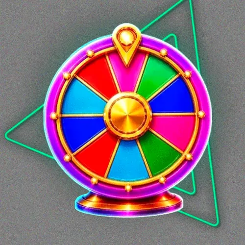 Colourful prize wheel