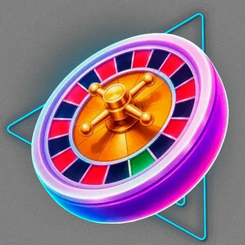 Neon roulette wheel