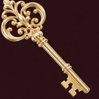 Ornate antique key — Amon